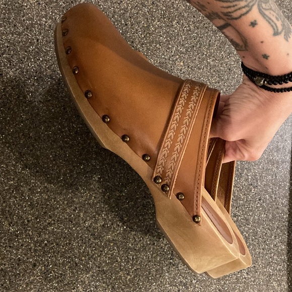 Isabel Marant Tooled Banded Thalie Clog in Cognac Brown 40 - Picture 7 of 9